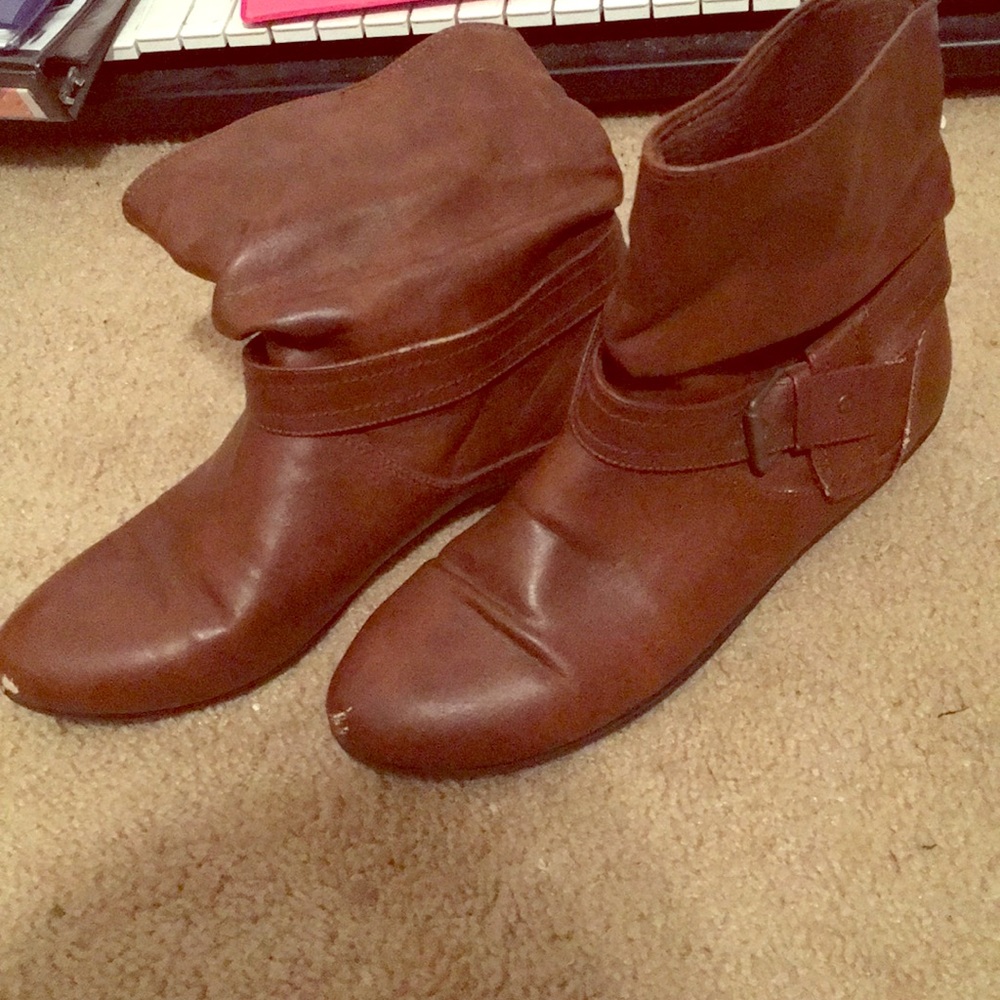 Brown booties